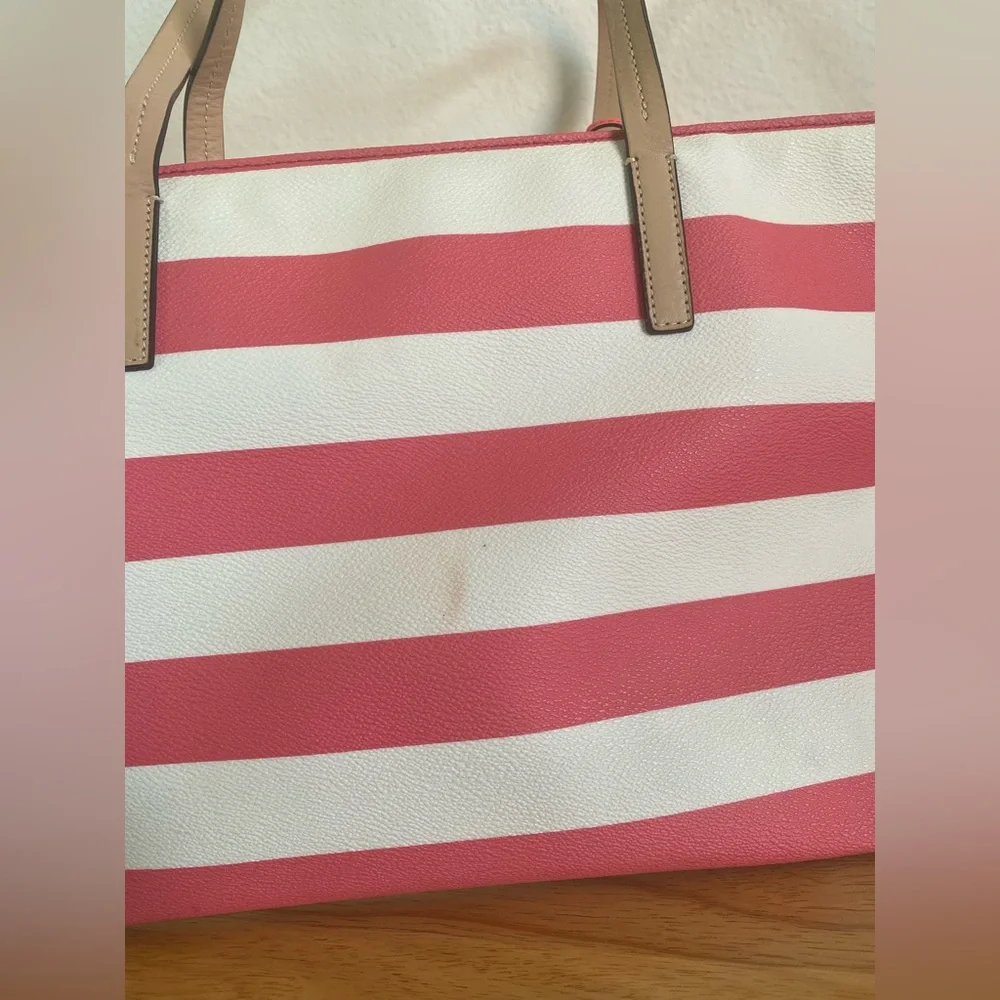 Kate Spade Vintage Radish (Pink) White Stripe
Unlined Tote Bag - Picture 6 of 10